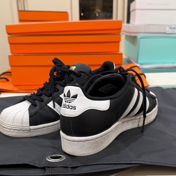Adidas Superstar Black and White Shoes - Picture 5 of 7